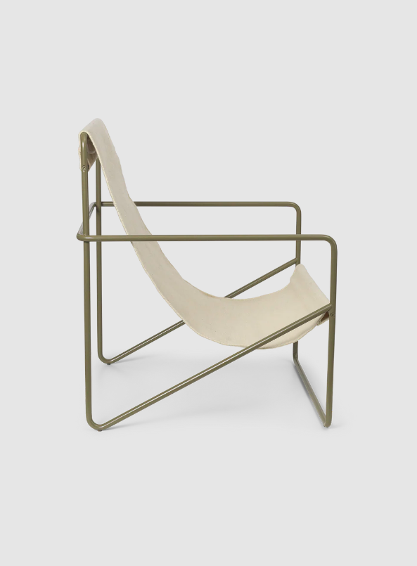 Вуличне крісло Desert Lounge білого кольору від Ferm Living
