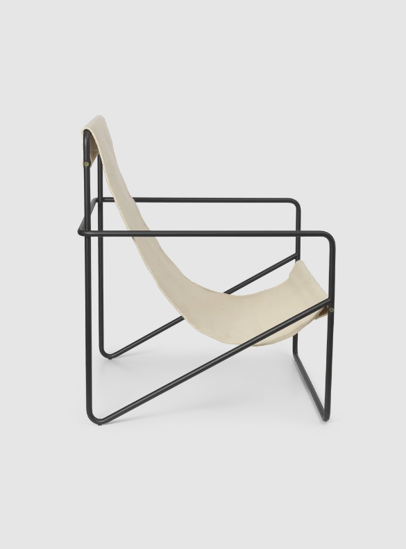 Вуличне крісло Desert Lounge білого кольору від Ferm Living