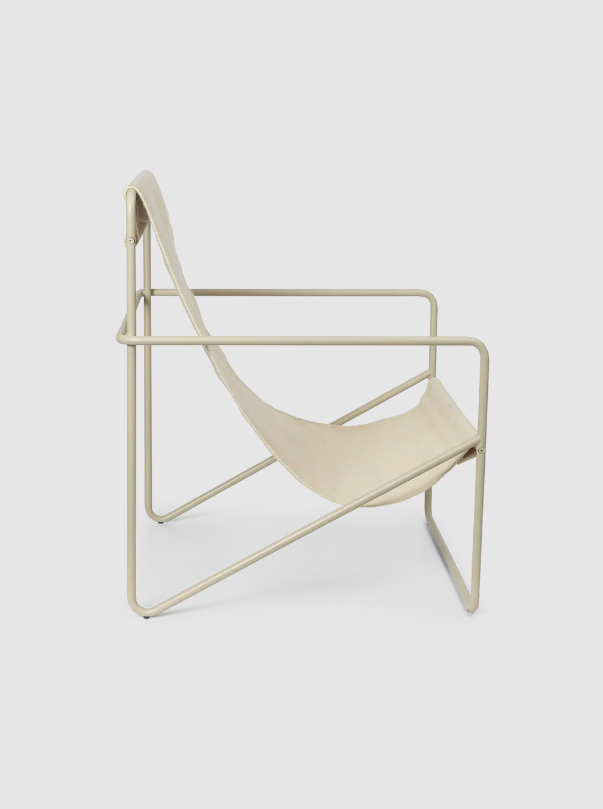 Вуличне крісло Desert Lounge білого кольору від Ferm Living