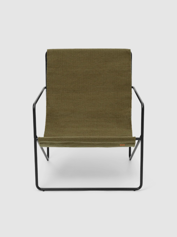 Вуличне крісло Desert Lounge оливкового кольору від Ferm Living
